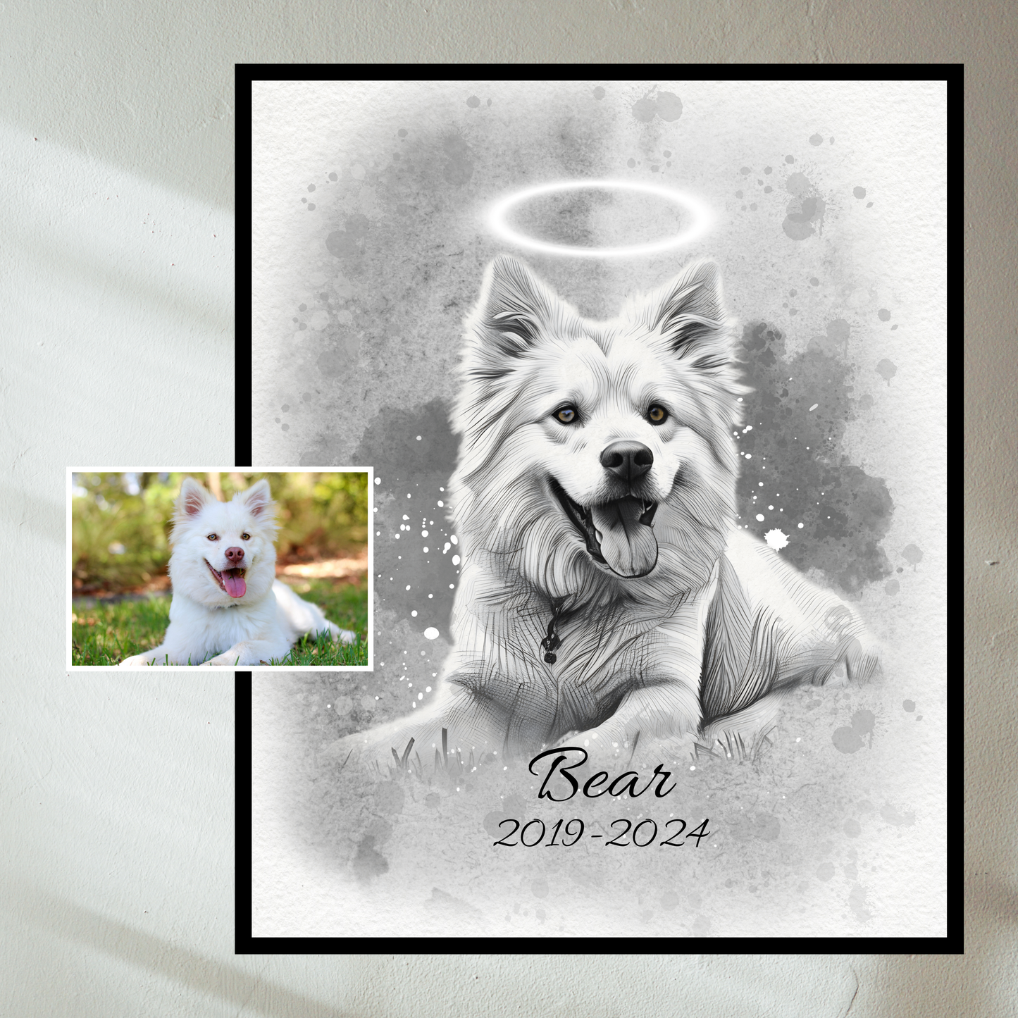 Personalized Dog Portrait from Photo, Dog Portrait, Loss of Dog Cat Pet Gift Memorial, Painting from Photo, Pet Portrait Custom