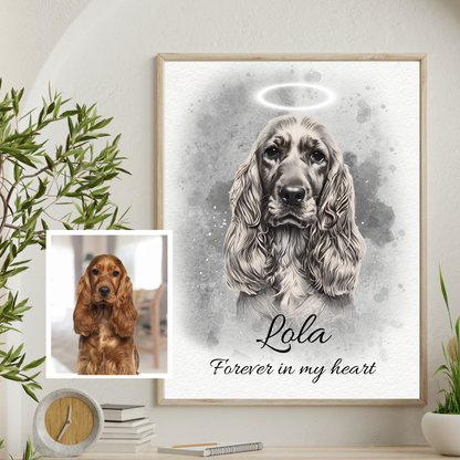 Personalized Dog Portrait from Photo, Dog Portrait, Loss of Dog Cat Pet Gift Memorial, Painting from Photo, Pet Portrait Custom