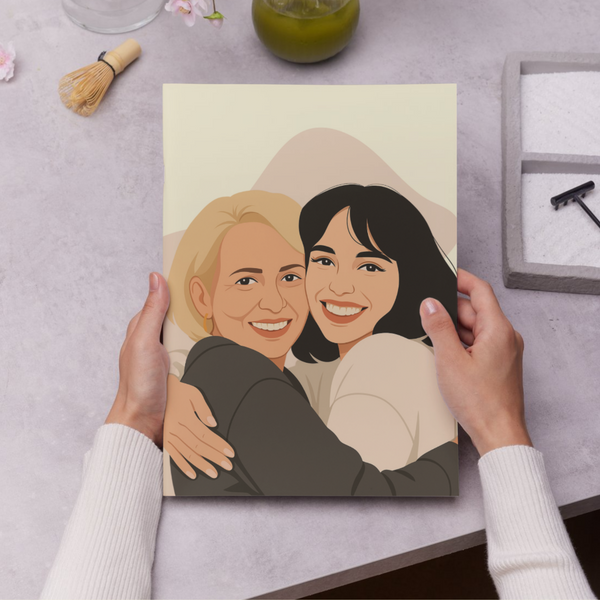 Custom Vector Portrait from Photo - Mother's Day Gift