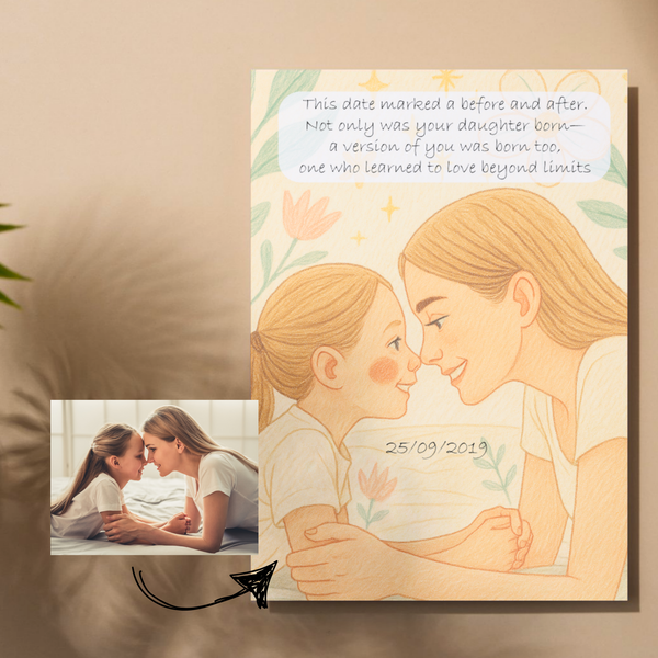 Personalized Portrait Painting from Your Photo - Mother's Day Art