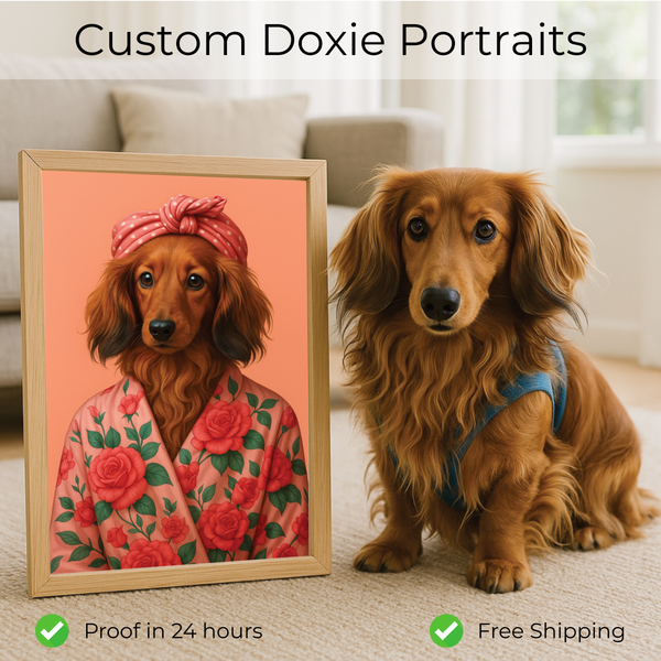 The Sassy Diva Bundle: Personality Framed Portrait + Mug with Custom Watercolor Design + 2 High Quality Digital Files
