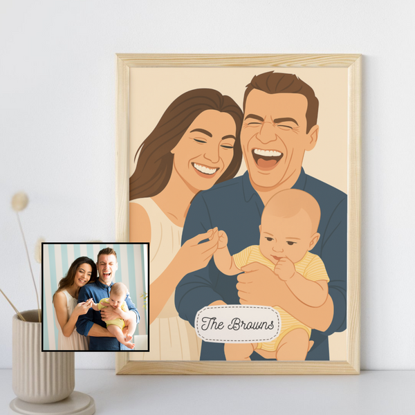 Custom Vector Portrait from Photo - Mother's Day Gift
