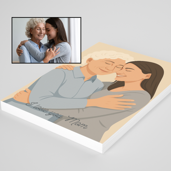 Custom Vector Portrait from Photo - Mother's Day Gift