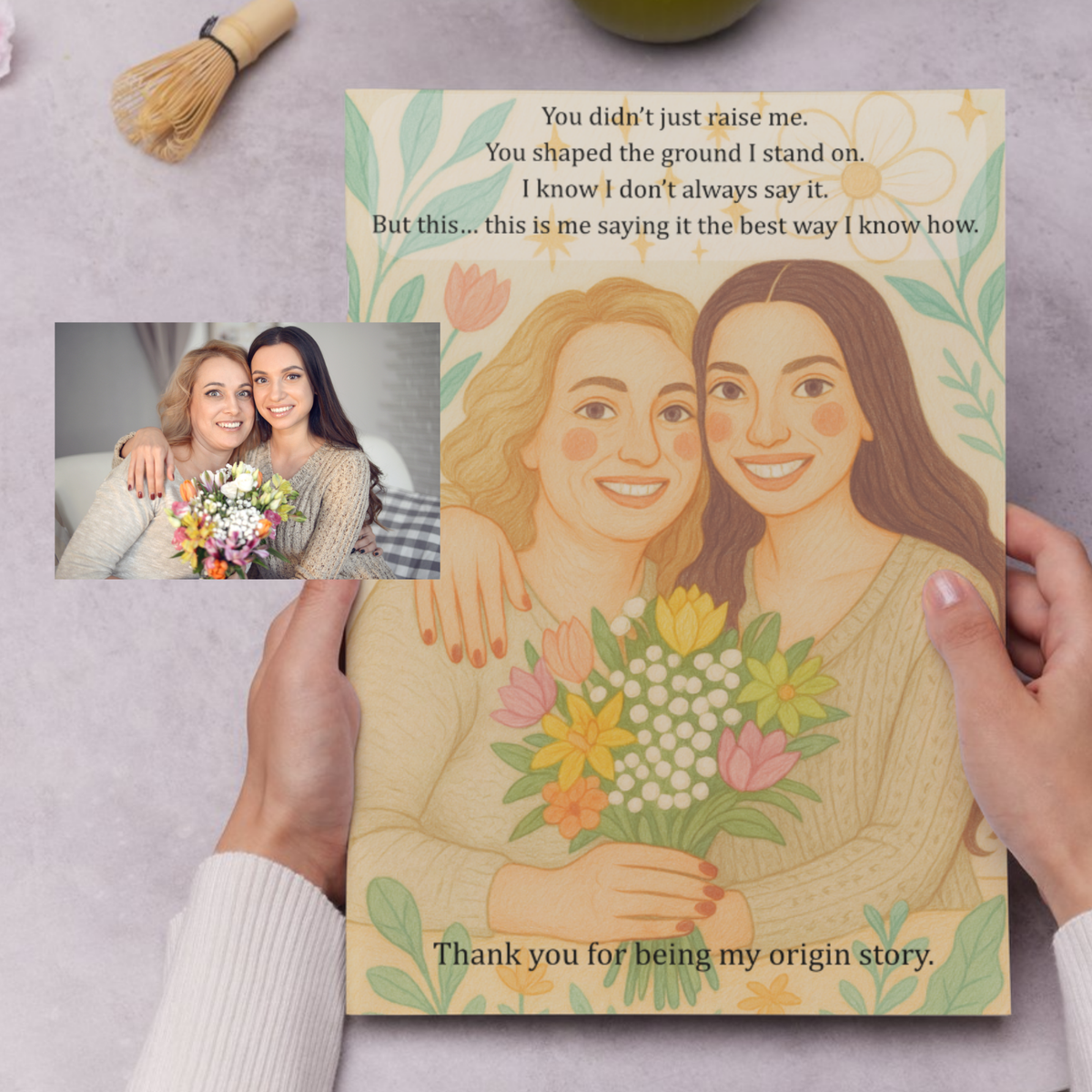 Personalized Portrait Painting from Your Photo - Mother's Day Art