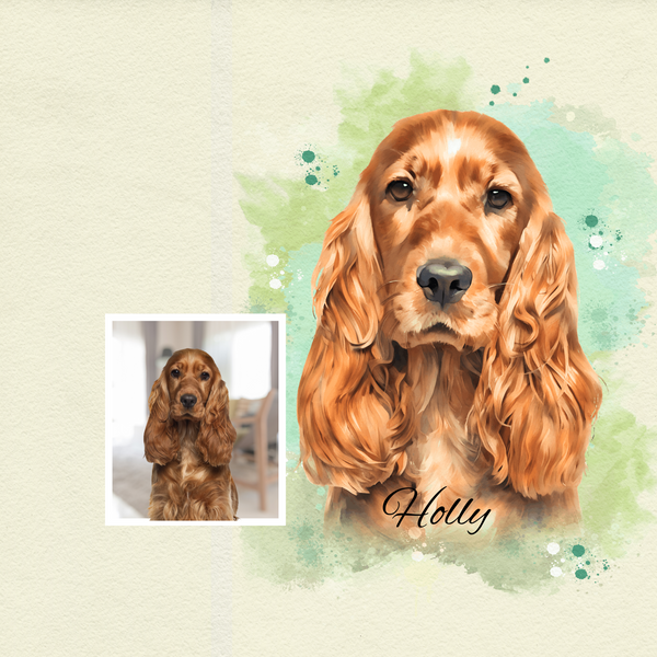 Watercolor Pet Portrait from Photo