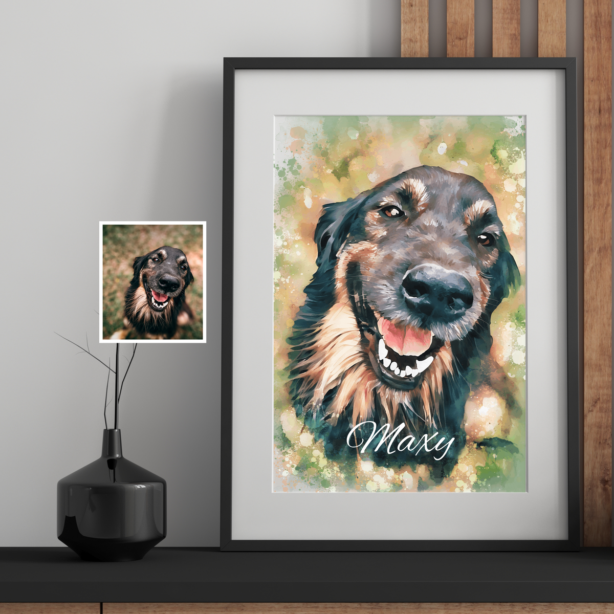Watercolor Pet Portrait from Photo