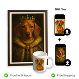 The Stubborn Leader Bundle: : Personality Framed Portrait + Mug with Custom Watercolor Design + 2 High Quality Digital Files