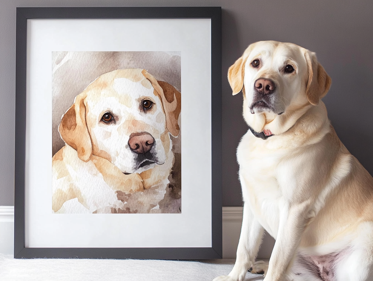 Watercolor Pet Portrait from Photo