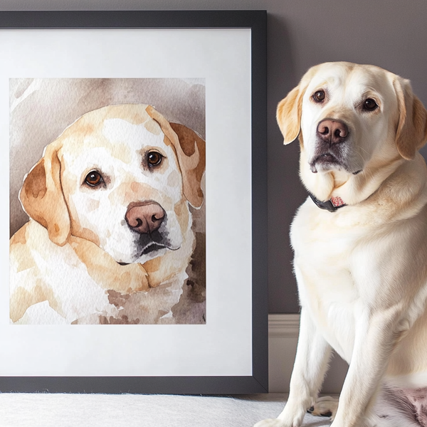Watercolor Pet Portrait from Photo